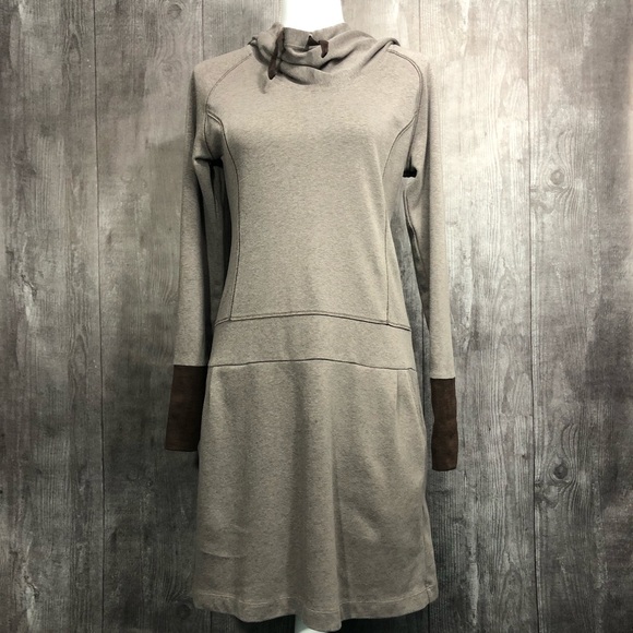 Columbia Dresses & Skirts - Columbia Omni Wick Hooded Sweatshirt Dress Taupe